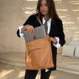 Almond Bare Leather Barcelona Bag