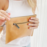 Almond Coco Clutch - BARE Leather
