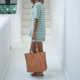 Almond Bare Leather London Tote
