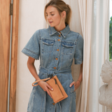Almond Bare Leather Mangrove Purse
