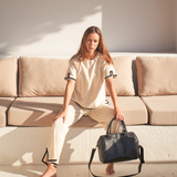 Black Bare Leather Brooklyn Bag