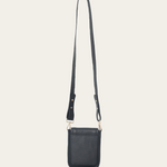Black Bare Leather Hadley Bag. Back