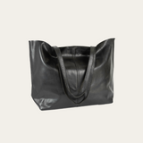 Black Bare Leather London Tote