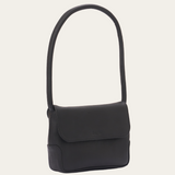 Black Patsy Bare Leather bag. Front