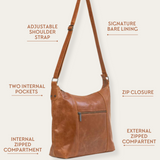 Camel Bare Leather Barcelona Bag