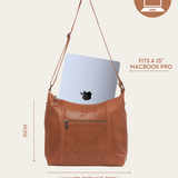 Camel Bare Leather Barcelona Bag