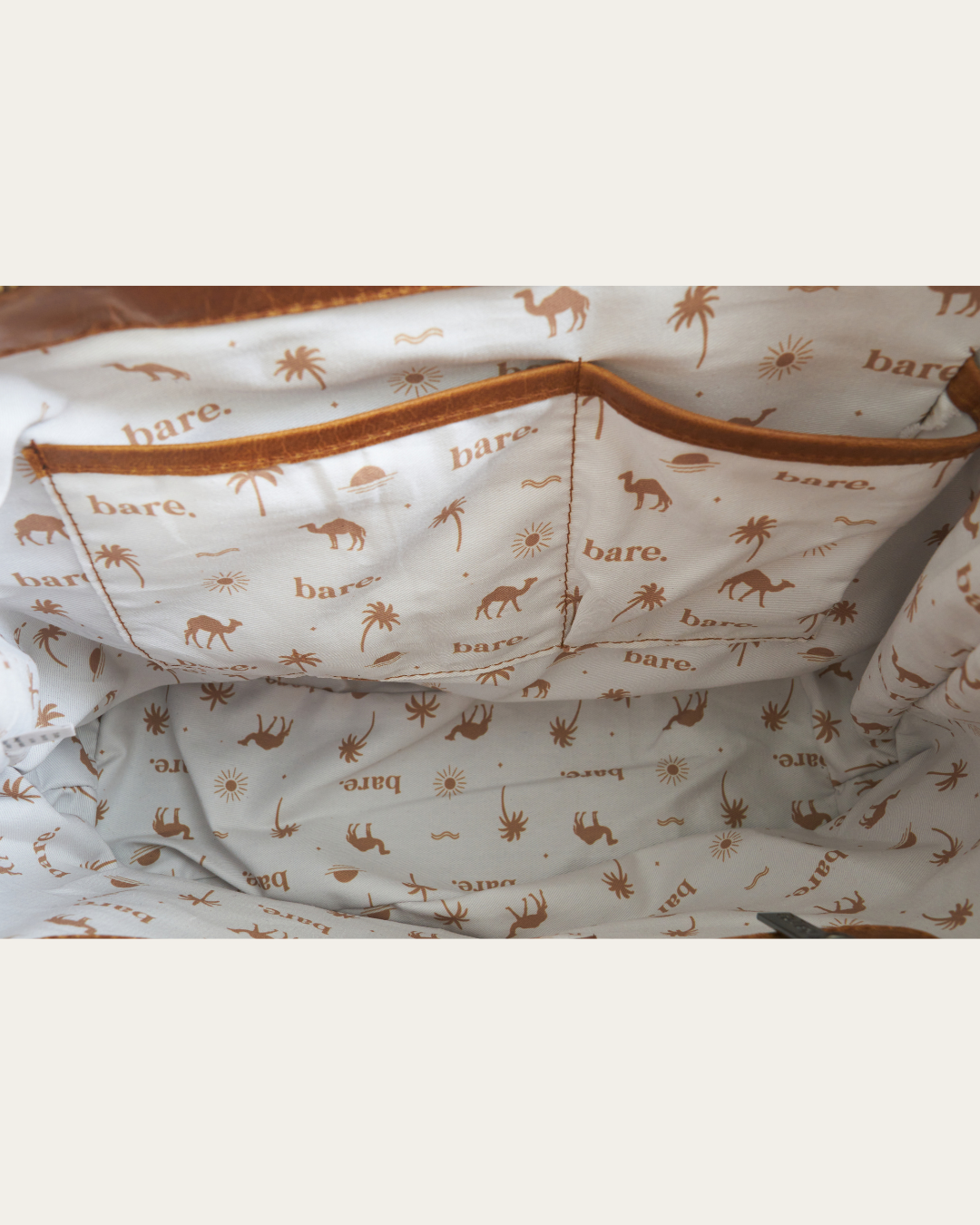 Camel Barcelona Bag - BARE Leather