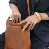 Camel Bare Leather Betty Bag