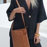 Camel Bare Leather Betty Bag