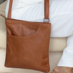 Camel Bare Leather Betty Bag