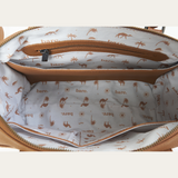 Camel Bare Leather Brooklyn Bag