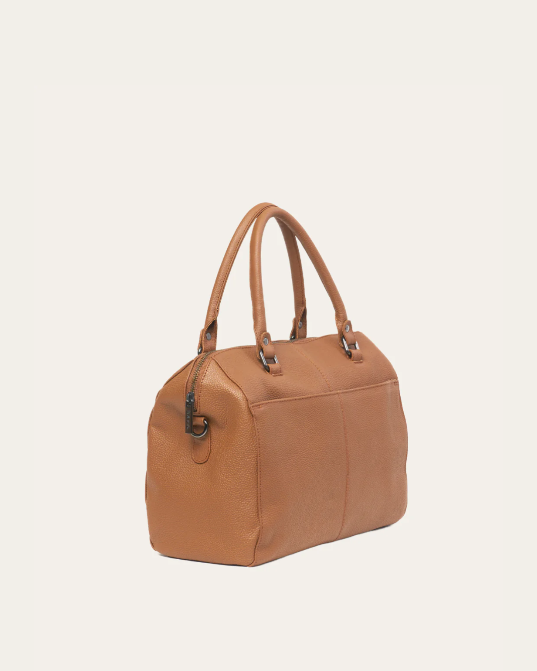 Camel Bare Leather Brooklyn Bag