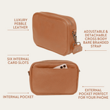 Camel Bare Leather Esme Bag