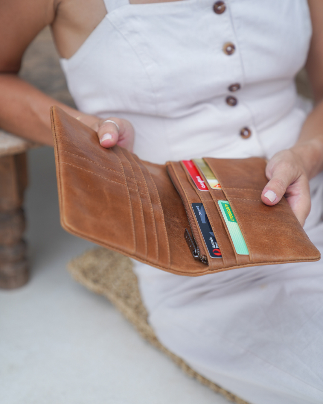 Camel Lenny Wallet - BARE Leather