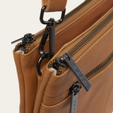 Camel Bare Leather Neve Bag showing bags hardware