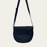 Black Bare Leather Harper Bag