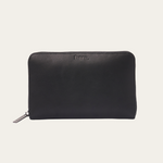 Black Bare Leather Quinn wallet