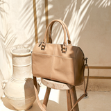 Stone Bare Leather Brooklyn Bag