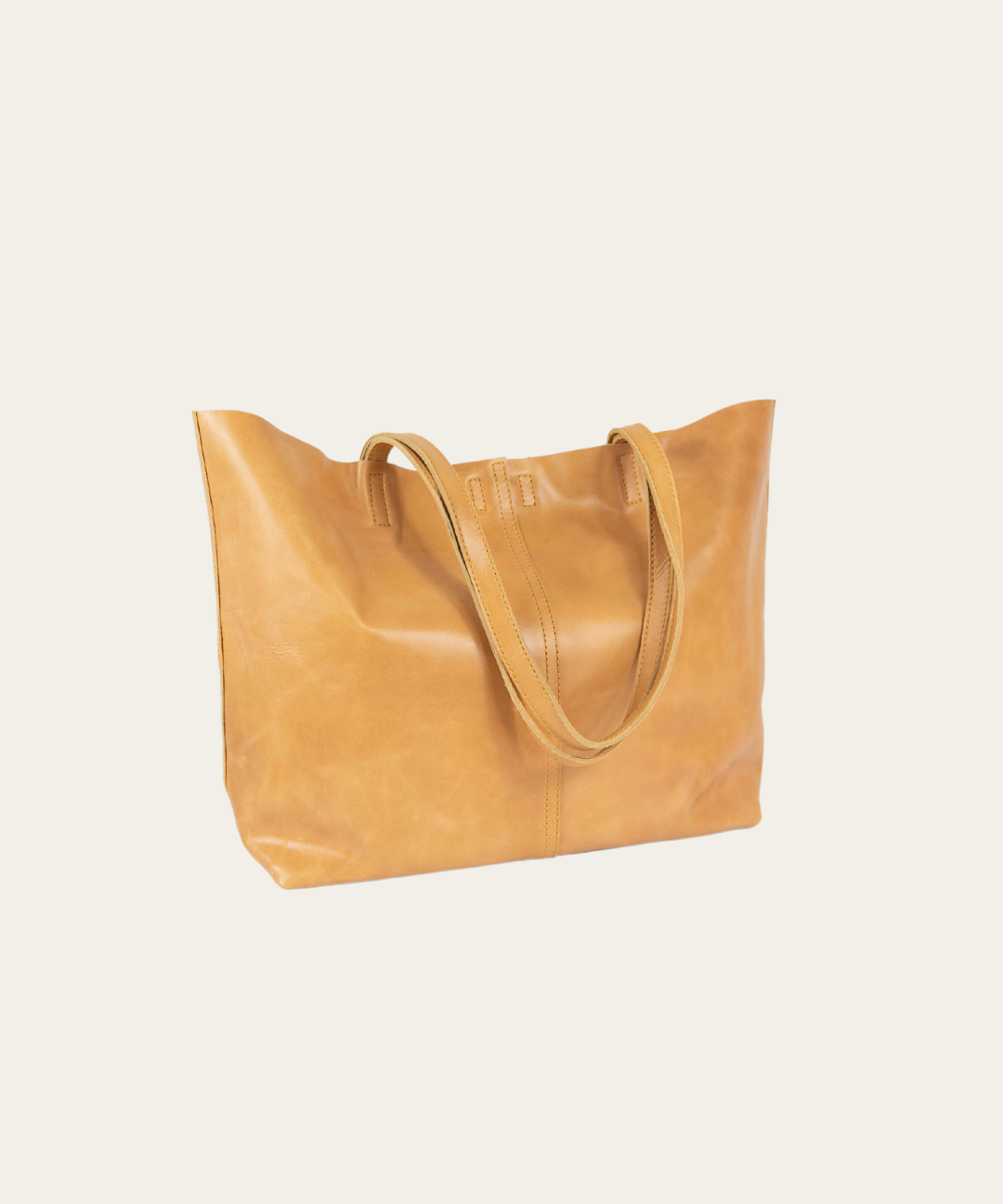 Almond Bare Leather London Tote 