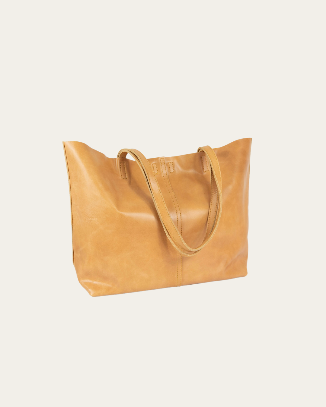 Almond Bare Leather London Tote 
