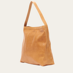 Almond Bare Leather Lulu bag.Front