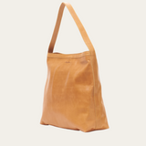 Almond Bare Leather Lulu bag.Front