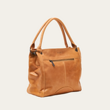 Almond Remy Bare Leather Bag. Front