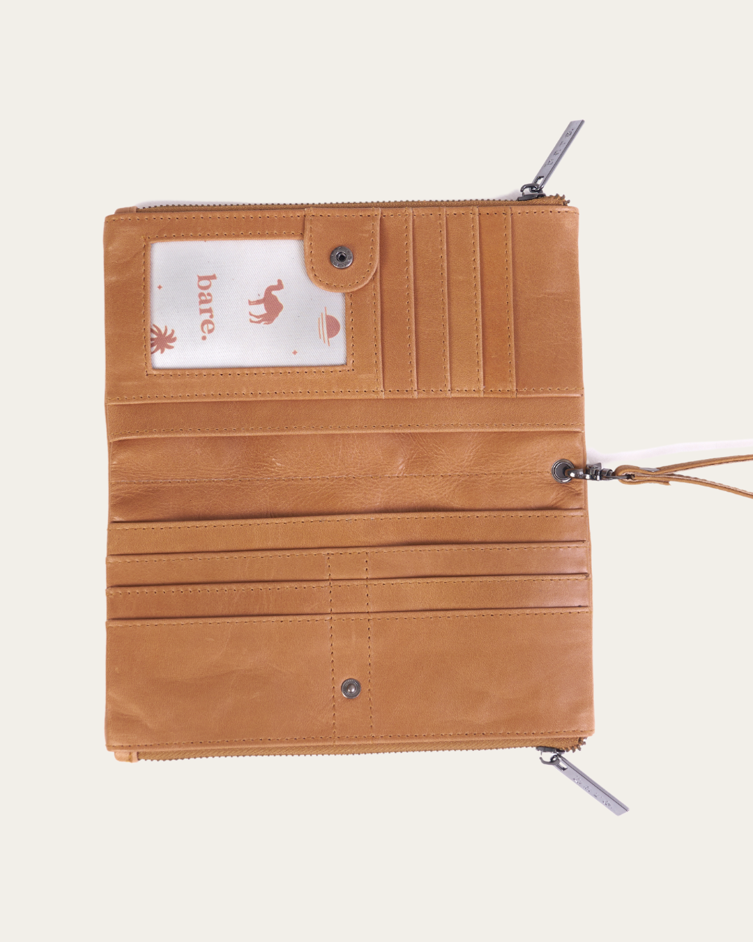 Almond Bare Leather Saffi Wallet