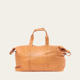 Almond Bare Leather Travel Bag .Front