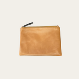 Almond Leather Bare purse with zip