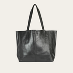 Black Bare Leather London Tote 