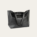 Black Bare Leather London Tote 