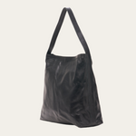 Black Bare Leather Lulu bag. Front