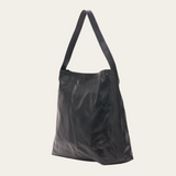 Black Bare Leather Lulu bag. Front