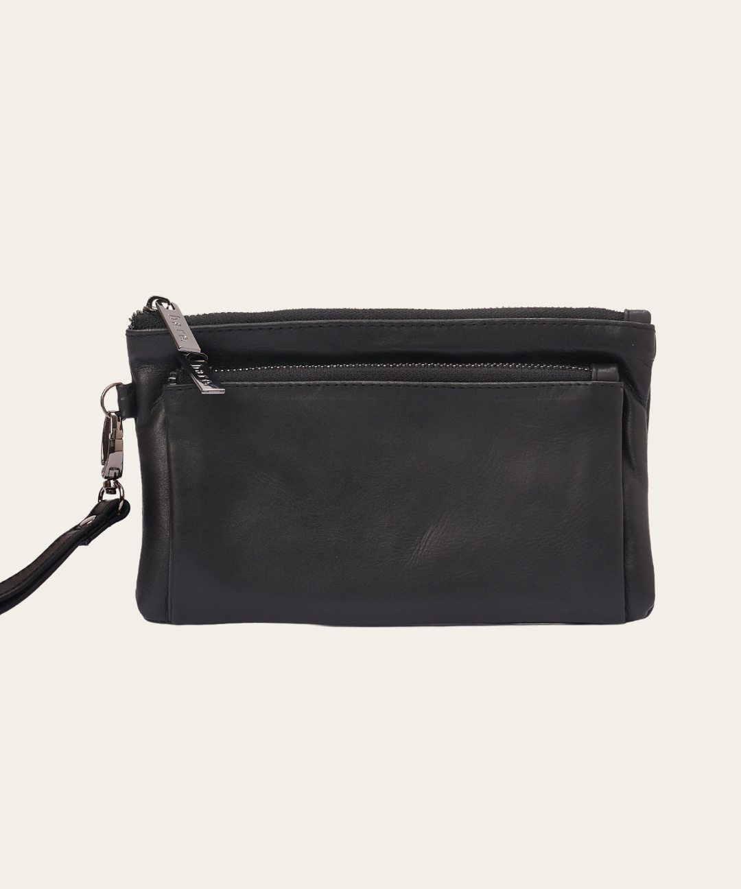Black Bare Leather Mangrove Purse