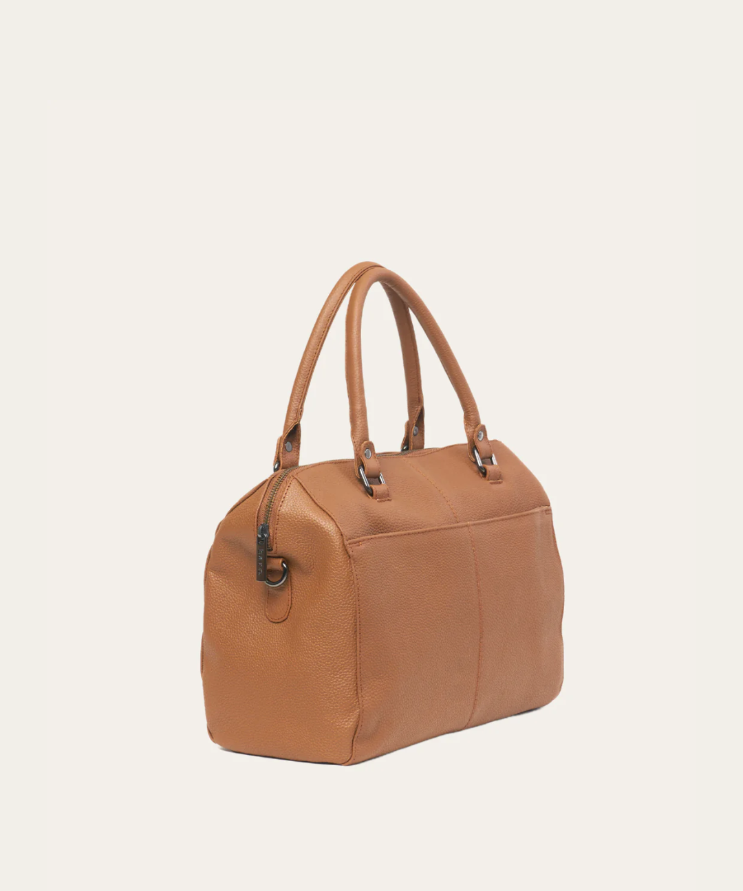 Camel Bare Leather Brooklyn Bag