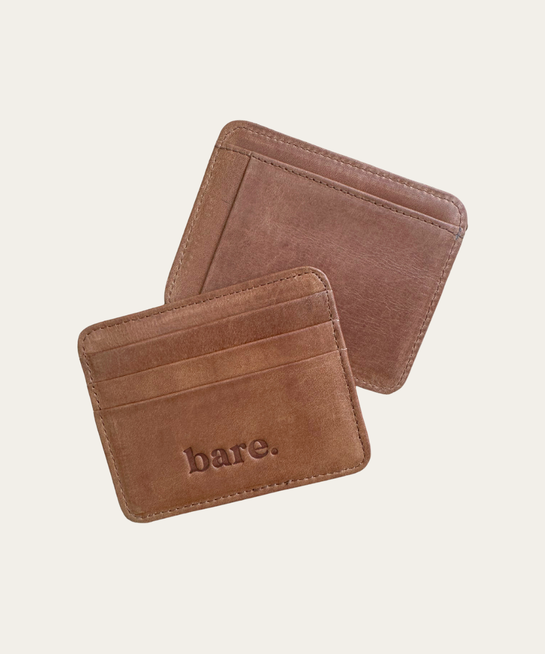 Camel Bare Leather Card wallet
