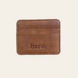 Camel Bare Leather Card Wallet