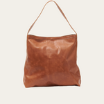 Camel Lulu Bare Leather Bag. Front