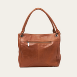 Camel Remy Bare Leather bag. Front