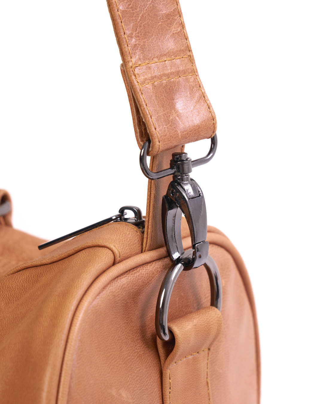 Camel Bare Weekender Bag - BARE Leather
