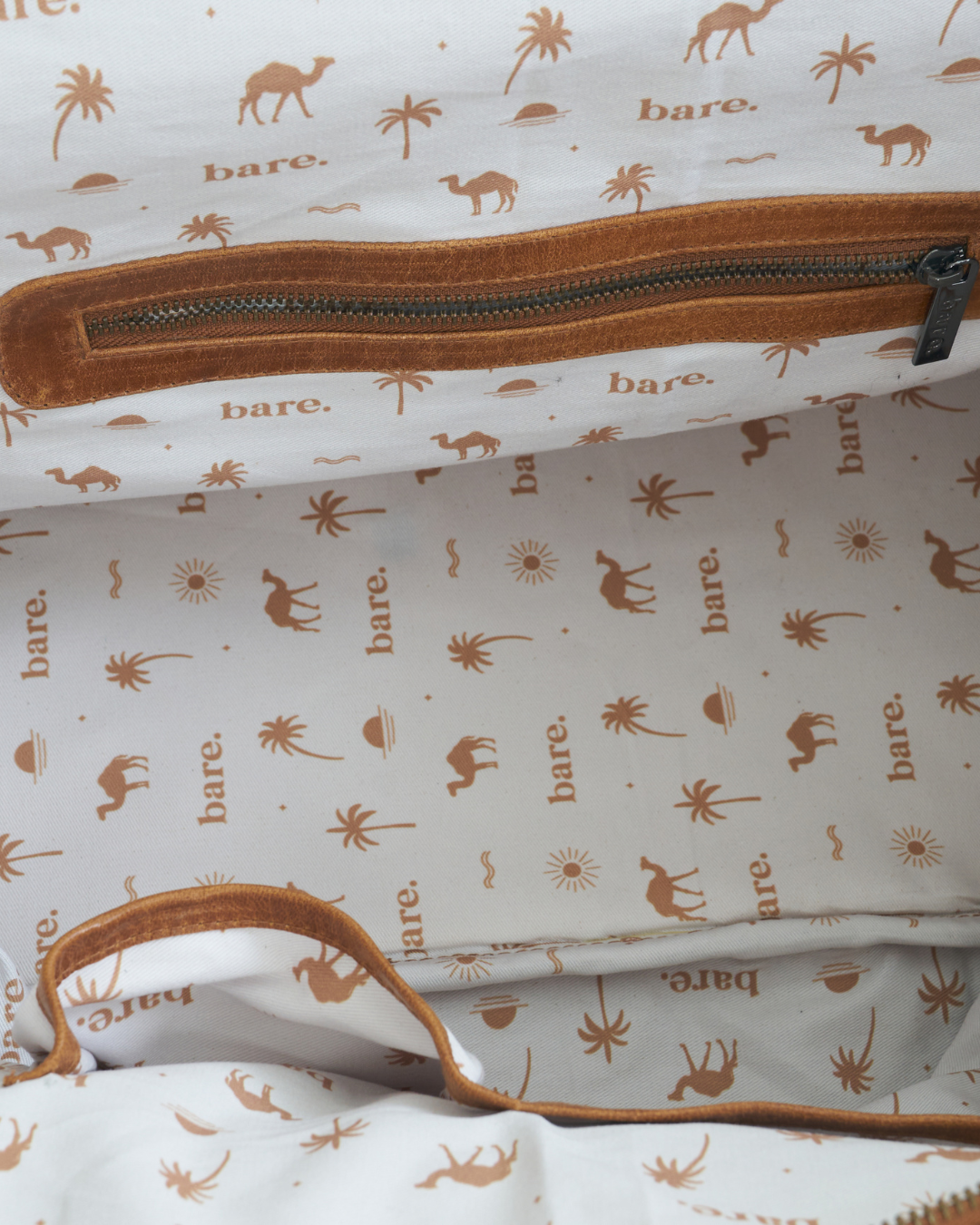 Camel Weekender Bag - BARE Leather