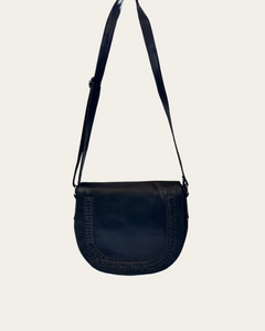 Black Bare Leather Harper Bag