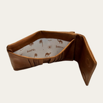 Inside view of Camel Bare Leather Minnie Wallet