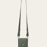 Olive Bare Leather Hadley bag. Front