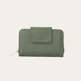 Olive Bare Leather Jorja Wallet. Front