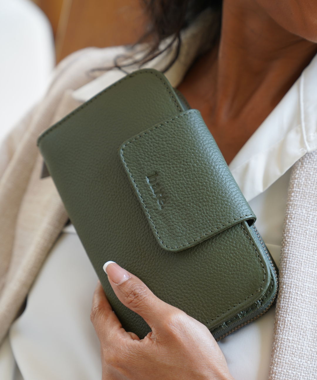 Olive Bare Leather Jorja wallet
