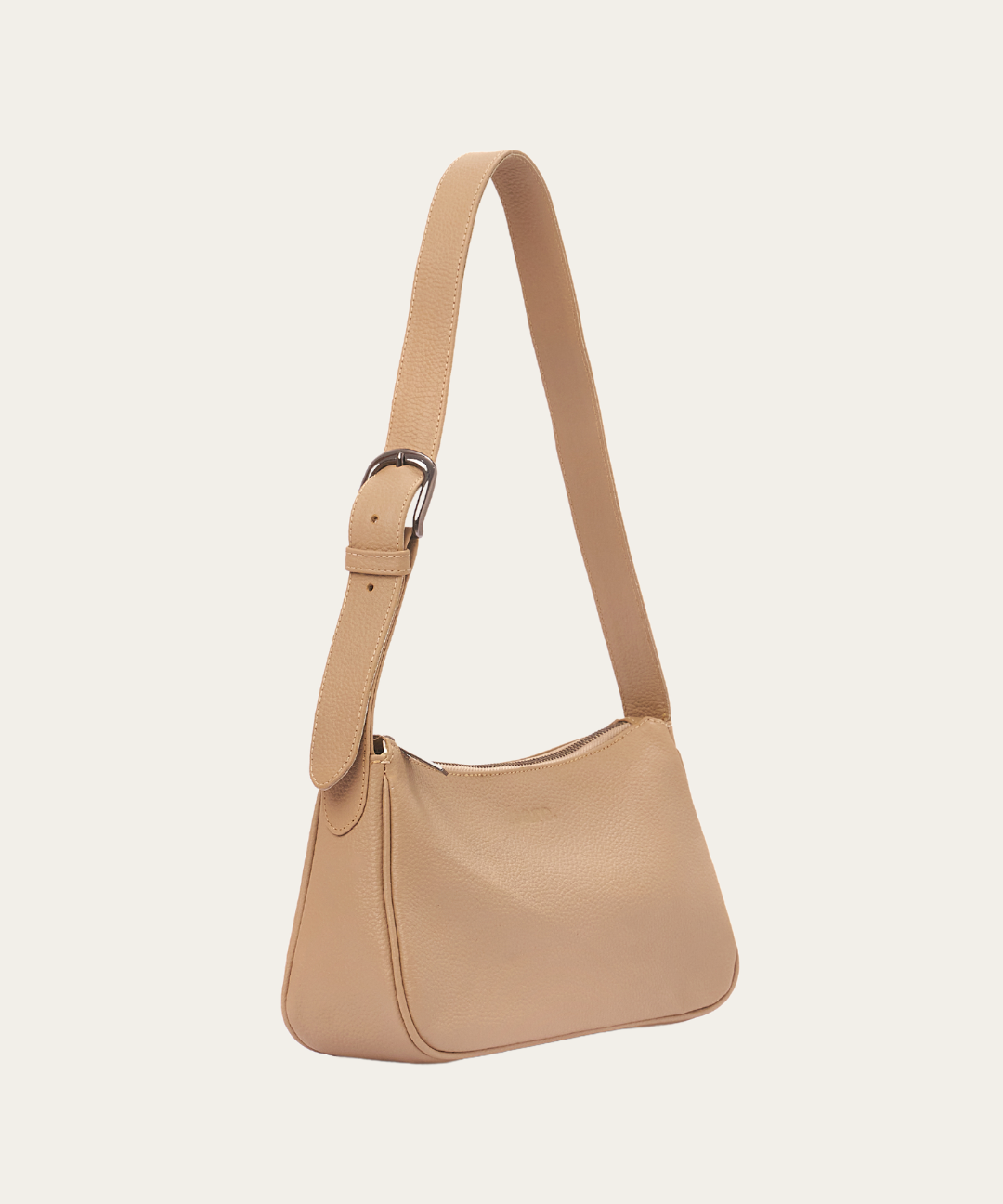 Stone Bare Leather Goldie Bag. Front