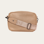 Stone Bare Leather Nylon Strap on an Esme bag