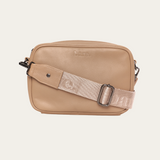 Stone Bare Leather Nylon Strap on an Esme bag